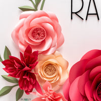 removable paper flowers wallpaper