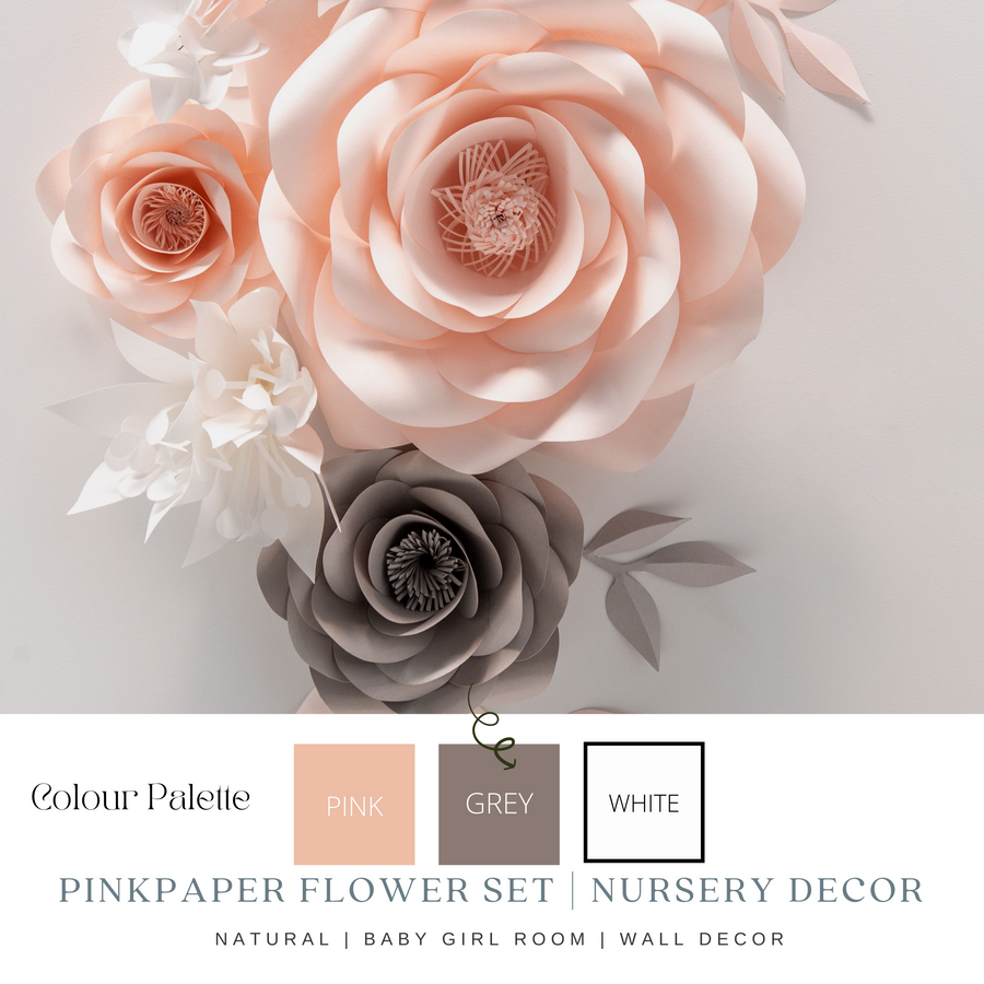 removable wall paper flowers art custom colours