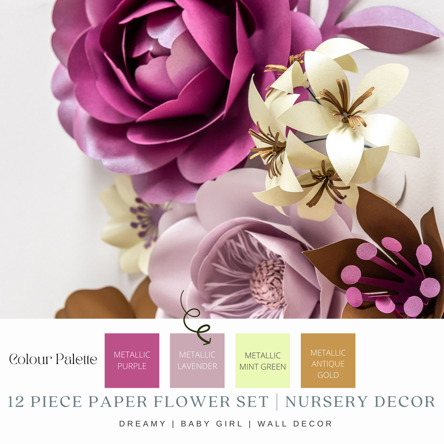 paper flowers in australia colour palette personalisation