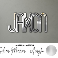 Acrylic silver Name Cutout boy nursery name sign Cutout